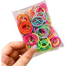 Sheker Home 100’LÜ Tırtıklı Mini Lastik Toka Seti – Çocuk ve Bebek Saç Lastiği, Esnek Kopmaya Dayanıklı Karışık Renkler