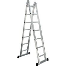 Sözbir Merdiven 7+7 Basamaklı Çok Amaçlı Katlanır Alüminyum Merdiven