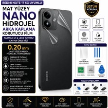 Astakos Redmi Note 17 5g Uyumlu Mat Yüzey Kayma Önleyici 0.20 mm Nano Hidrojel Darbe Emici Çizilme Önleyici Arka Kaplama Tpu Film
