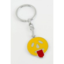 Hace Bazaar Dil Çıkaran Emoji Metal Anahtarlık
