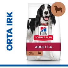 Hill's Science Plan Yetişkin Orta Irk Kuzulu ve Pirinçli Köpek Maması 12+2 kg