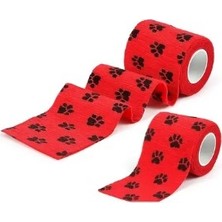 ForWhat Büro Ev Ofis Evcil Köpek Hayvanı Için 7X4CM Pati Desenli Esnek Suya Dayanıklı Bandaj
