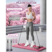 Empressco Pilates Aleti – Zamanlayıcılı, Direnç Bantlı Çok Amaçlı Egzersiz Tahtası Katlanabilir Çok Fonksiyonlu