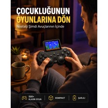 2.4 Inç Hd Renkli Ekranlı 500-IN-1 Taşınabilir Retro Oyun Konsolu, Kablolu Tv Bağlantısı ve