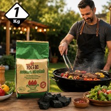 ForWhat Büro Ev Ofis Mangal Keyfi Için 1kg Çıralı Meşe Mangal Kömürü