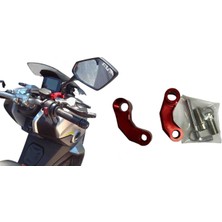Vogs Rks Reale 125 Ayna Uzatma Aparatı -Ayna Genişletme Aparatı 10 mm Düz Diş Kırmızı