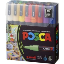 Uni Posca Pc-3m Su Bazlı Poster Marker Set 0.9 - 1.3 mm 16LI