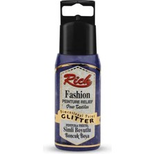 Rich Fashion Boyutlu Boncuk Boya 60 cc Simli Mor 02656