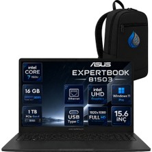 Asus Expertbook B1 Intel Core 7 150U 16 GB Ram 1 Tb SSD 15.6'' Full Hd Windows 11 Pro Dizüstü Bilgisayar B1503CVA-C716512B0DRNP06