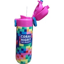 Coral High Kids Karışık Piksel Desenli Pipetli ve Direkt Içim Çelik Termos 500 ml 38108