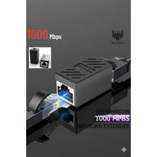 Technozi RJ45 Coupler Gigabit Destekli RJ45 Dişi Dişi CAT5E/CAT6/7 Ethernet Lan Ağı Birleştirici Ara Aparatı Internet Kablosu Uzatıcısı