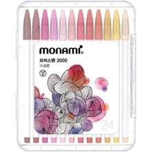 Monami Plus Pen 3000 Pigment Su Bazlı Keçeli Kalem Seti 24LÜ