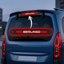 Carmind Citroen Berlingo Karbon Arka Fren Stop Lambası Sticker 2019-2026