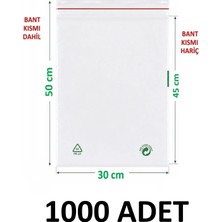 MTKardeşler 30X45+5 cm Şeffaf Yeşil Geri Dönüşümlü Yapışkanlı Naylon Poşet 30X50 Yeşil Dönüşüm Poşet 1000 Adet