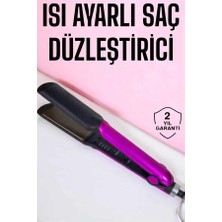Epilons Saç Düzleştirici Isı Ayarlı Seramik Kaplama Döner Kablo Yıpranma Karşıtı