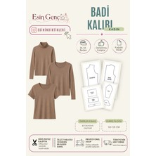 Esin'in Diktikleri Kadın Badi Kalıbı | 36-56 Beden | Kağıt Baskı | Profesyonel Dikiş Kalıbı