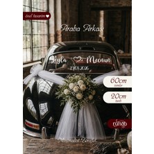 Ruhab Gelin Arabası Arka Cam Yazısı / Düğün Nişan Kına / Isimlik / Sticker / 80CM