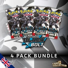 Abetto Market Pokemon Black Bolt 4 Paket Oyun Kartı