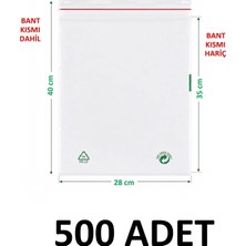 MTKardeşler 28X35+5 cm Şeffaf Yeşil Geri Dönüşümlü Yapışkanlı Naylon Poşet 28X40 Yeşil Dönüşüm Poşet 500 Adet