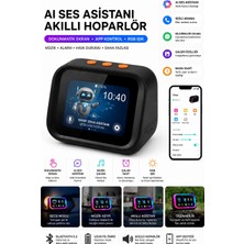 ArmoniaVital Yapay Zeka Sesli Asistan Akıllı Bluetooth Hoparlör Aı Sohbet 21 Dil Çeviri Dokunmatik Ekran Dijital Masa Saati Bluetooth 5.4