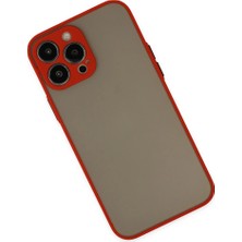 Eco Port Apple Iphone 15 Pro Max Kılıf Montreal Silikon Kapak - Kırmızı