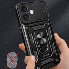 Eco Port Apple Iphone 16 Kılıf Pars Lens Yüzüklü Silikon - Gümüş