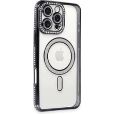 Eco Port Apple Iphone 16 Pro Kılıf Joke Simli Magneticsafe Kılıf - Siyah