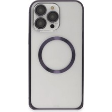 Eco Port Joko Apple Iphone 14 Pro Kılıf Metal Bumper Magneticsafe Kapak - Derin Mor
