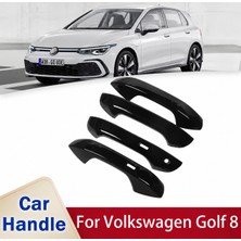 Oled Garaj Golf 8-8,5 Için Uyumlu Kapı Kolu Kaplama Piano Black Parlak Siyah
