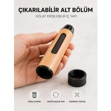 Najmaddin Karg Kokusuz Dumansız Taşınabilir Cep Küllüğü 3 Uçlu Kompakt Ahşap Görünümlü