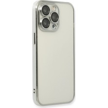 Eco Port Apple Iphone 14 Pro Kılıf Razer Lensli Silikon - Gümüş
