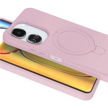 Eco Port Xiaomi Redmi 13C Regal Magsafe Standlı Kapak - Açık Pembe