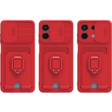 Eco Port Xiaomi Redmi Note 13 4g Kılıf Zuma Kartvizitli Yüzüklü Silikon - Siyah