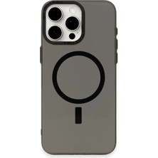 Negok Newface Apple iPhone 15 Pro Max Kılıf Anka Pc Magneticsafe Sert Metal Kapak - Siyah