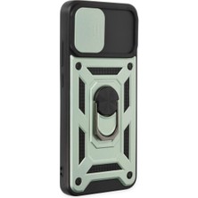 Eco Port Samsung Galaxy A03 Kılıf Pars Lens Yüzüklü Silikon - Yeşil