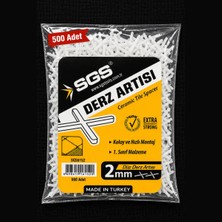 Sgs Derz Artısı 2 mm (1 PAKET/500 Adet) Fayans Seramik Döşeme Derz Arası