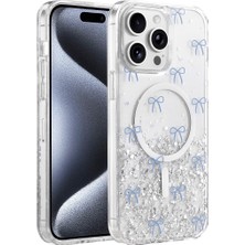 Negok Onegif Apple iPhone 14 Pro Max Misk Simli Magsafe Kapak - Desen 3
