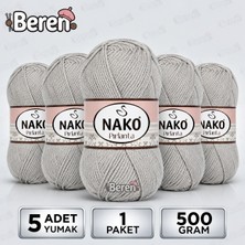 Nako Pırlanta - 6383 Mantar - 5'li Paket - 100GR/225M - El Örgü Ipi - Amigurimi-Hırka- Kazak- Şal-Bebek Ipi