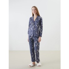 Lc Waikiki Yeni Sezon Gömlek Yaka Çiçekli Kadın Pijama Takım