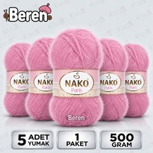 Nako Paris - 10510 Flamingo - 5'li Paket - 100GR/245M - El Örgü Ipi - Hırka, Kazak, Bluz, Atkı, Bere, Şal