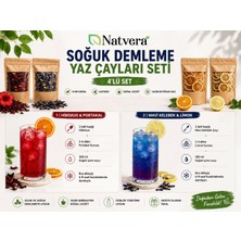 Natvera Soğuk Demleme Yaz Çayları Seti 4’lü – Hibiskus, Mavi Kelebek Çayı, Portakal Kurusu, Limon Kurusu 4 x 50 G