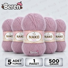 Nako Paris - 1429 Vintal Pembe - 5'li Paket - 100GR/245M - El Örgü Ipi - Hırka, Kazak, Bluz, Atkı, Bere, Şal