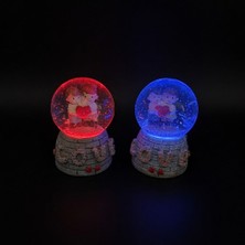 Hereveoyuncak Işıklı Mini Kar Küresi - Love Tasarımlı - Pilli - Romantik Hediyelik - Dekoratiff Obje