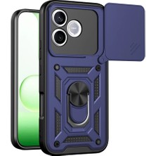 Negok Newface Huawei Honor 600 Lite Pars Lens Yüzüklü Silikon - Lacivert