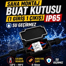 Nexo IP65 Su Geçirmez Buat Kutusu Saha Montaj Konnektörü Siyah 1 Giriş 1 Çıkış