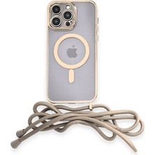 Eco Port Apple Iphone 12 Pro Max Kılıf Divo Lazer Askılı Magsafe Kapak - Gold