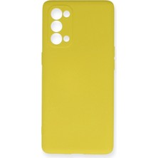 Vintessy Oppo Reno 5 Pro Kılıf Nano Içi Kadife Silikon - Sarı