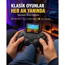 MiraLive 500 Dahili Oyunlu Taşınabilir Retro El Konsolu-2.4 Inç Renkli Ekranlı