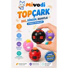 Empressco Topçark — Bas, Dönsün, Rahatla! Stress Oyuncağı (Siyah) - Spinner Ball