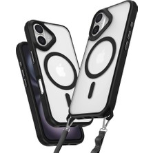 Vintessy Apple Iphone 16 Plus Kılıf Enka Magsafe Silikon Kılıf - Siyah